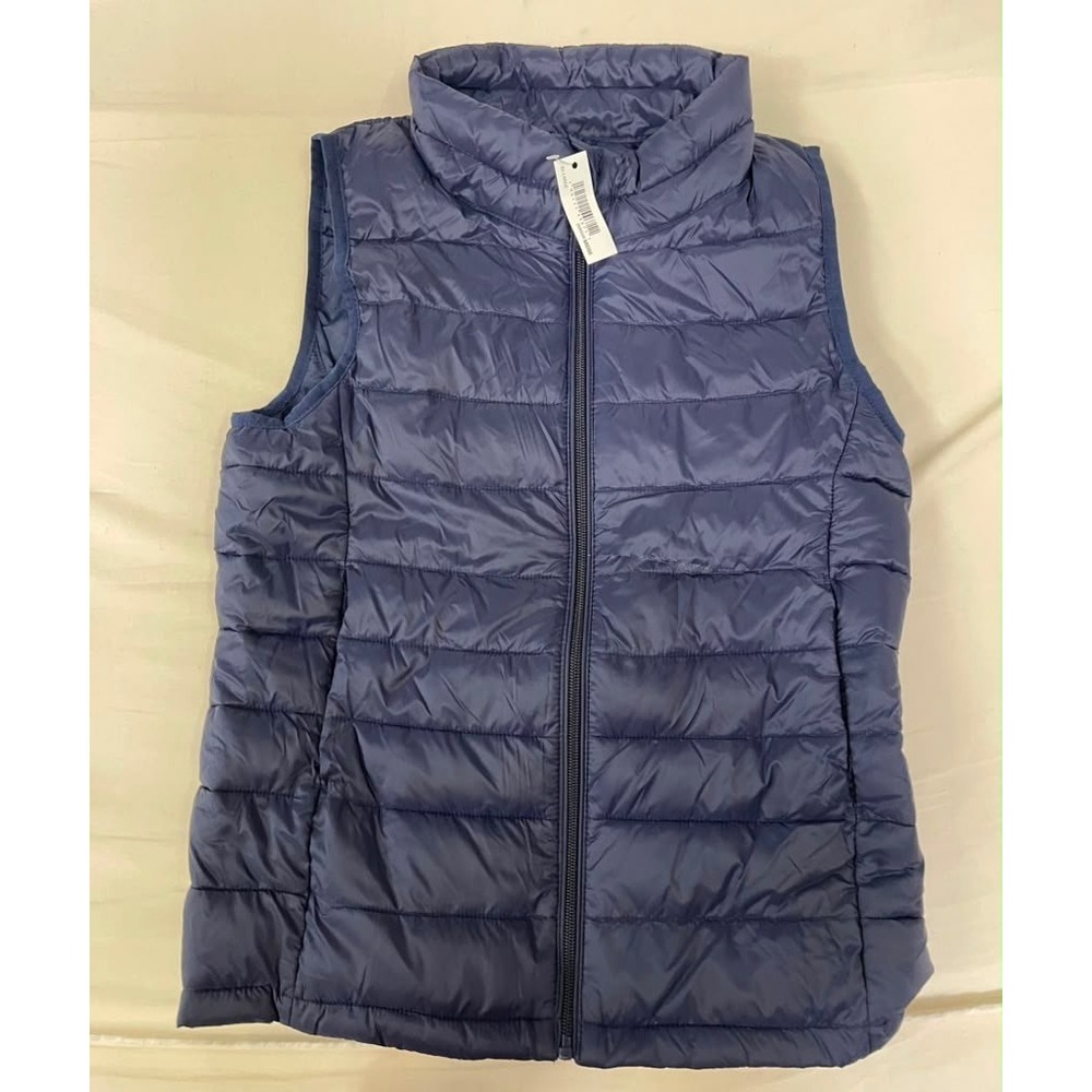 Amazon Essentials Kids Navy Blue Puffer Vest Quilted Full Zip Size XXL 11-12 Yrs